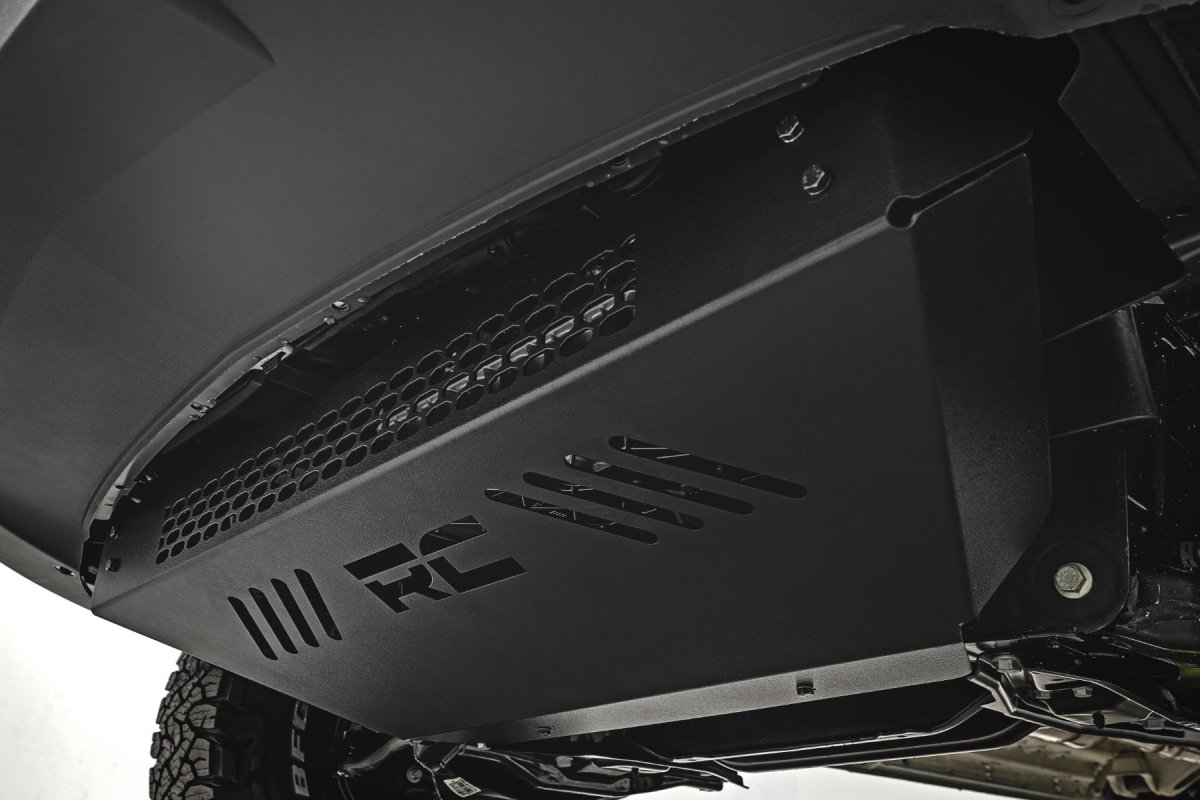 Mercedes-Benz Sprinter 3500XD Skid Plate - Rough Country - 2-inch Cradle Drop - Gloss Black - '19-'25